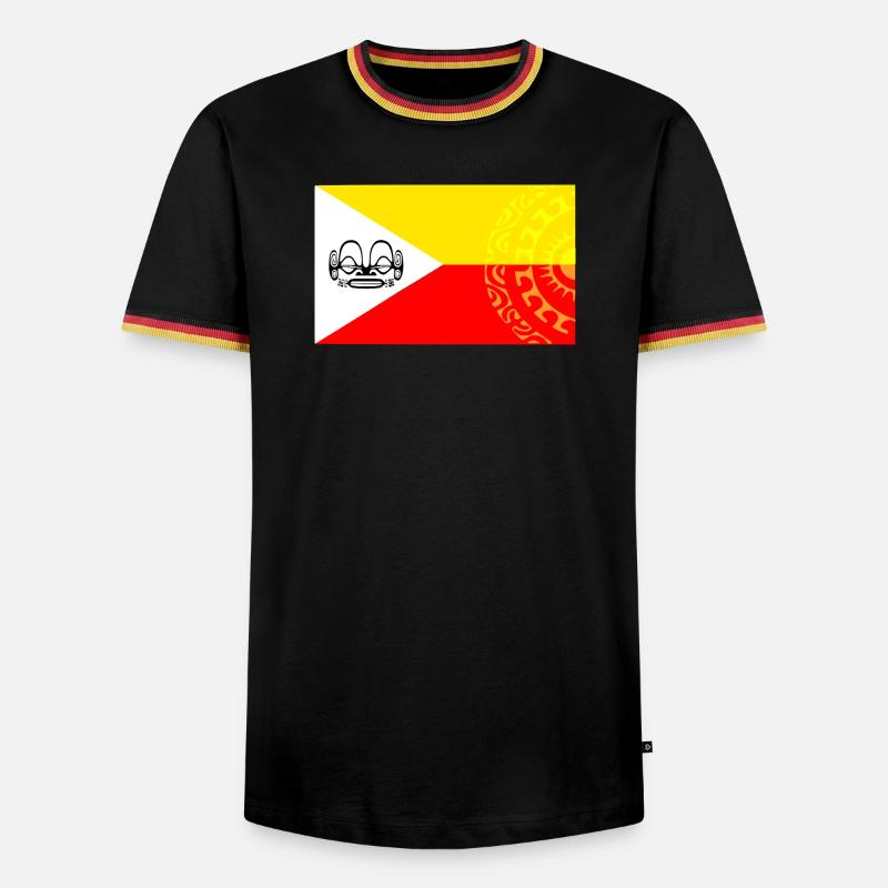 Marquesan Flag - Personalized 1 - Men's Ringer Shirt - black/tricolour