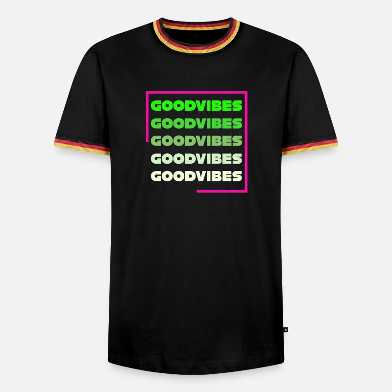 Gode vibber - Men's Ringer Shirt - black/tricolour
