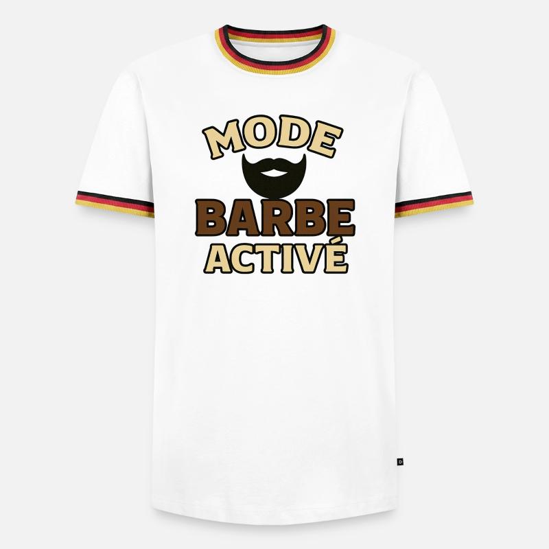 Active Beard Mode - Men's Ringer Shirt - white/tricolour