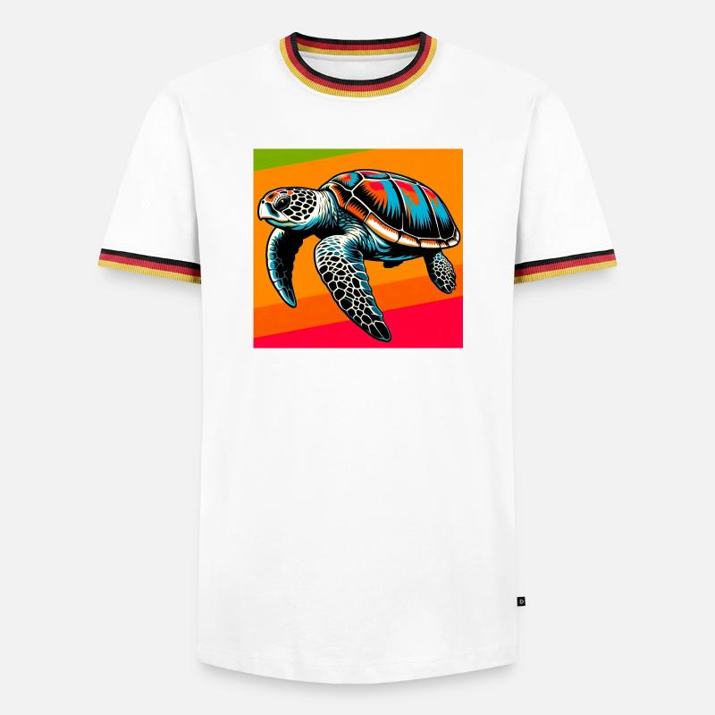turtle - Men's Ringer Shirt - white/tricolour