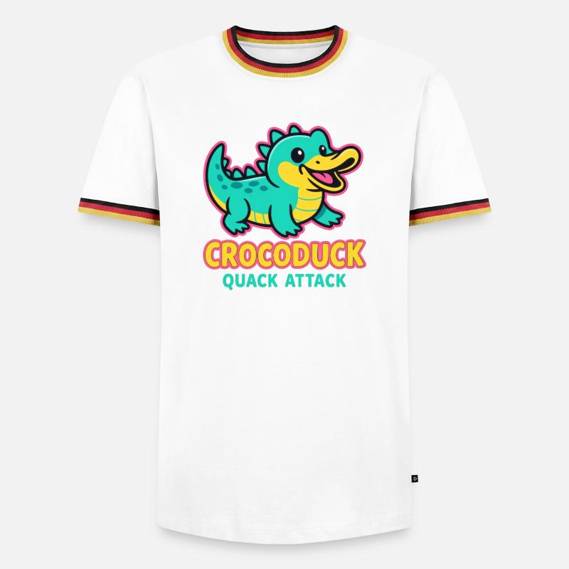 Crocoduck - Quack Attack - Men's Ringer Shirt - white/tricolour