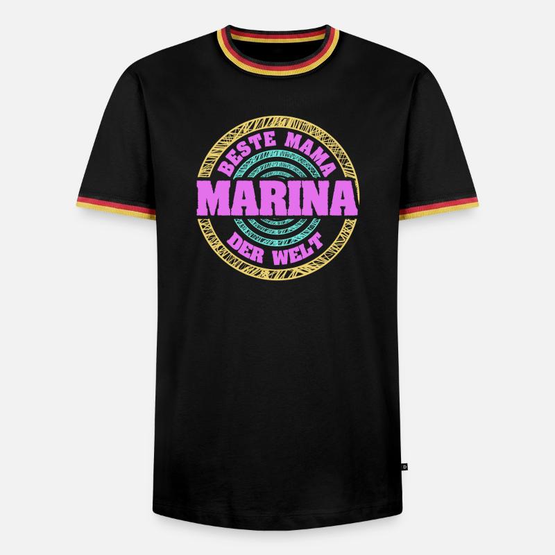 Mutter Marina - Männer Kontrast-T-Shirt - Schwarz/Dreifarbig