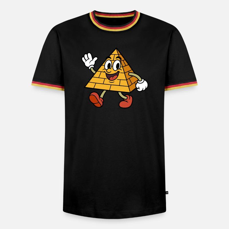 Talking wacky pyramid - Men's Ringer Shirt - white/tricolour