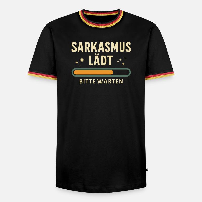 Sarcasm loading - Please wait - Men's Ringer Shirt - black/tricolour