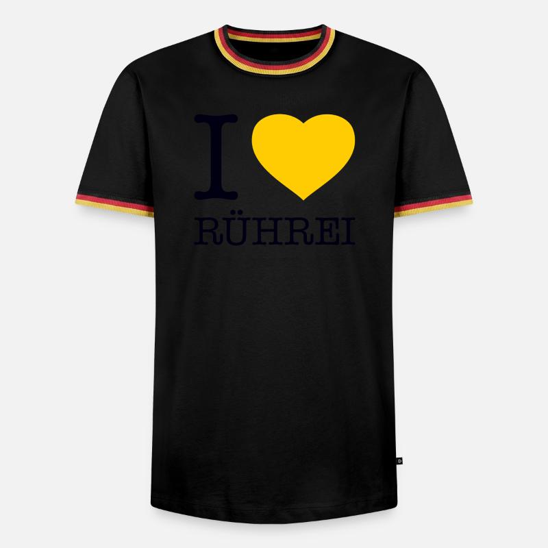 I love scrambled eggs - Men's Ringer Shirt - black/tricolour
