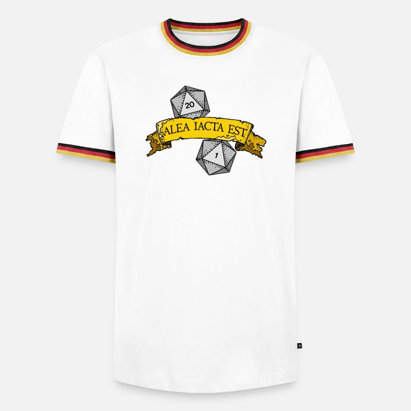 Alea Iacta Est Dice Roll - Men's Ringer Shirt - white/tricolour