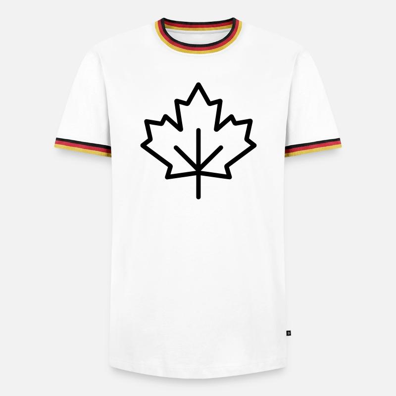 maple leaf - Men's Ringer Shirt - white/tricolour