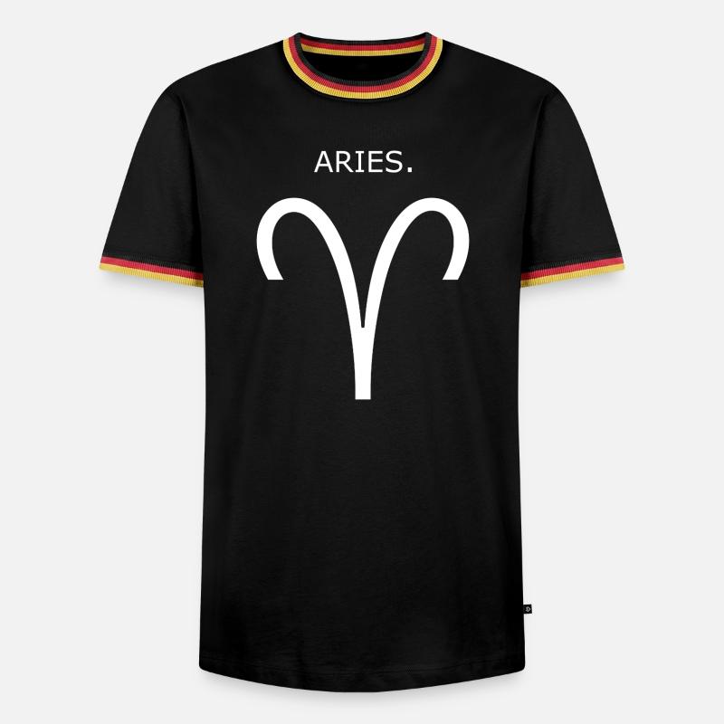 Widder Sternzeichen Idee - Männer Kontrast-T-Shirt - Schwarz/Dreifarbig