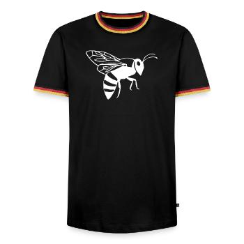 Bee Bee Beekeeper Gift - Men's Ringer Shirt - black/tricolour - Front - AI Model Male 178 light (178cm) & AI Model Male 185 light (185cm)