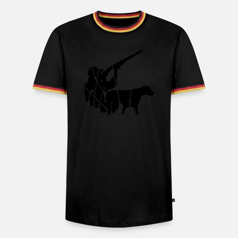 Hunter - Men's Ringer Shirt - black/tricolour