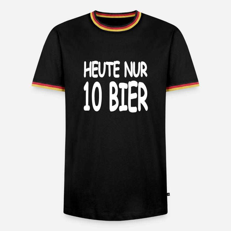 Bier - Männer Kontrast-T-Shirt - Schwarz/Dreifarbig