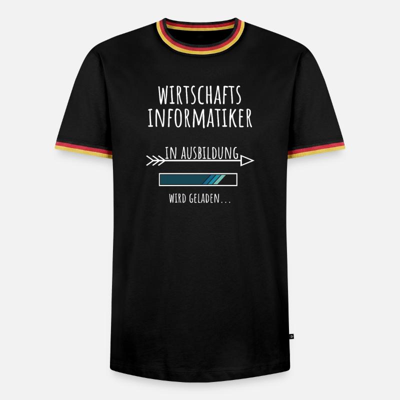 Wirtschaftsinformatik Studium Beruf Ausbildung - Männer Kontrast-T-Shirt - Schwarz/Dreifarbig