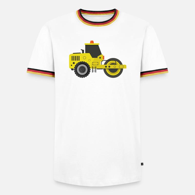 Road roller - Men's Ringer Shirt - white/tricolour