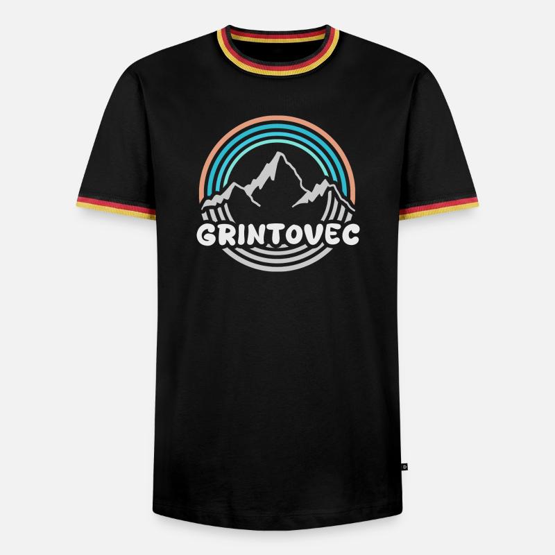Mount Grintovec - Men's Ringer Shirt - black/tricolour