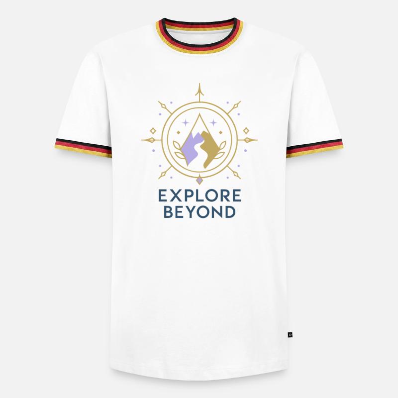 Explore Beyond Compass - Men's Ringer Shirt - white/tricolour