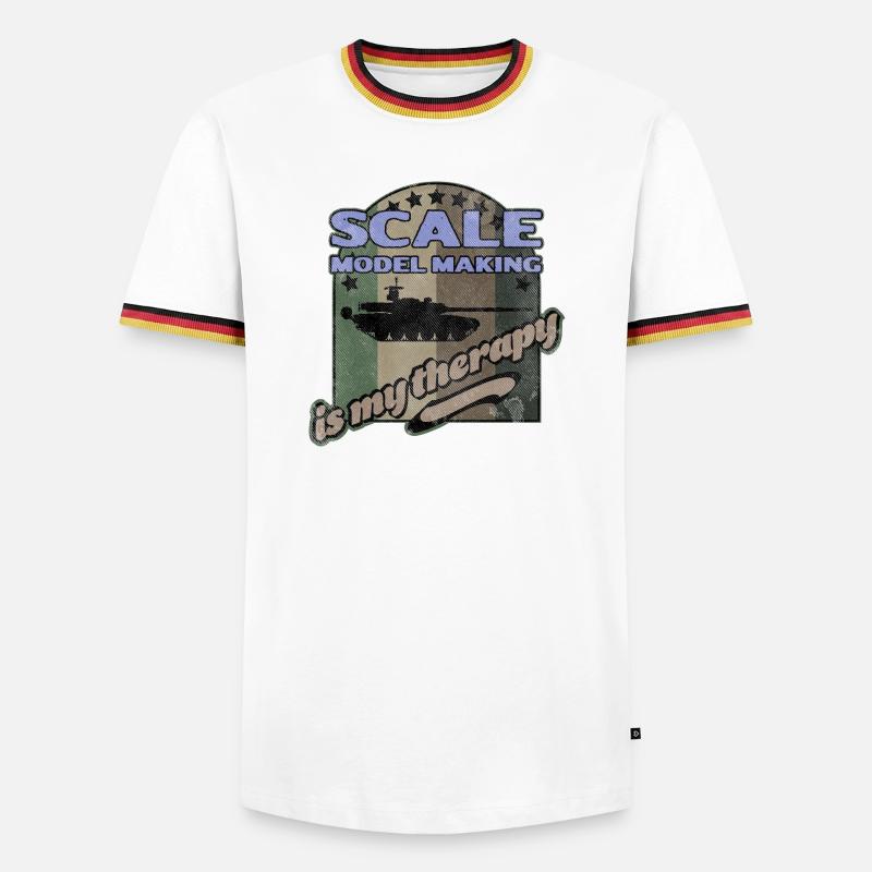 Scale Model Making Therapy - Men's Ringer Shirt - white/tricolour