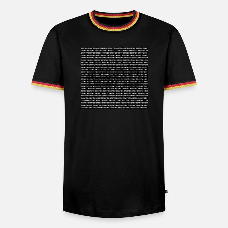 nerd - Men's Ringer Shirt - black/tricolour