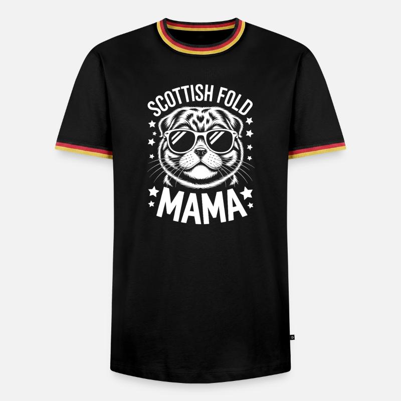 Scottish Folding Cats Scottish Fold Gift - Men's Ringer Shirt - black/tricolour