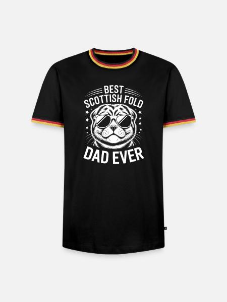 Scottish Folding Cats Scottish Fold Gift - Men's Ringer Shirt - black/tricolour