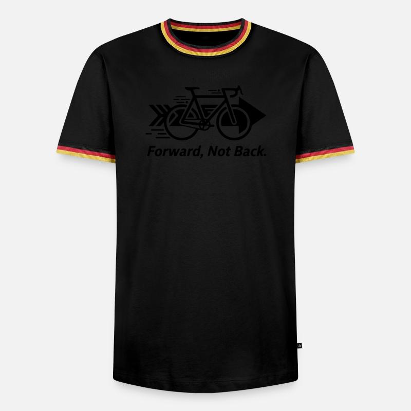 Midnight Noir Silhouette Pattern - Men's Ringer Shirt - black/tricolour
