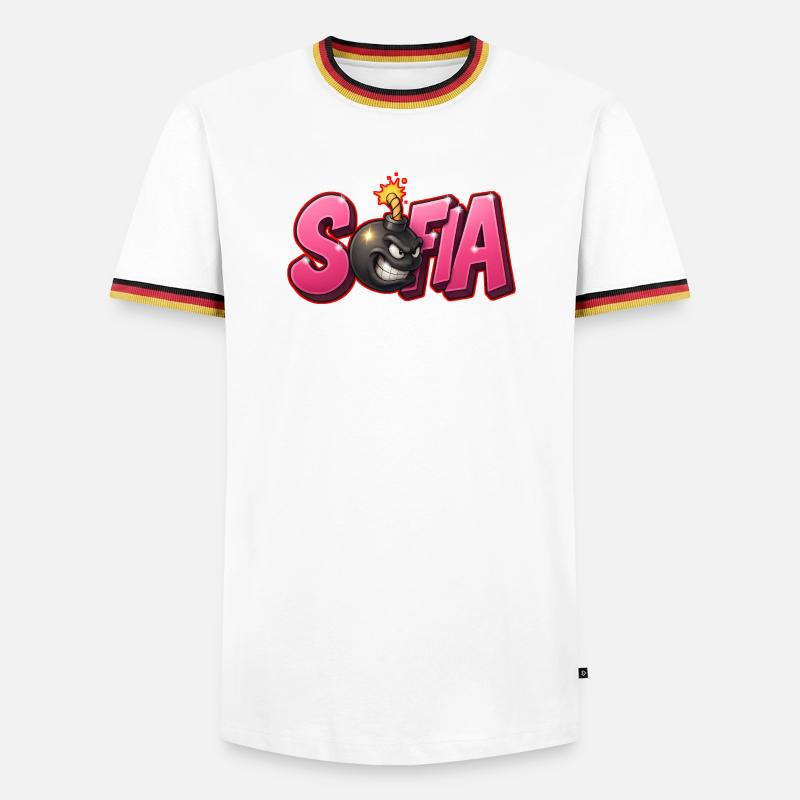 Sofia Graffiti Name Bomb Graffité 3D - T-shirt contrasté Homme - blanc/tricolore