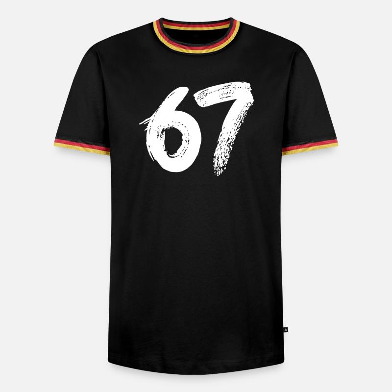 67 White Paint - Men's Ringer Shirt - black/tricolour