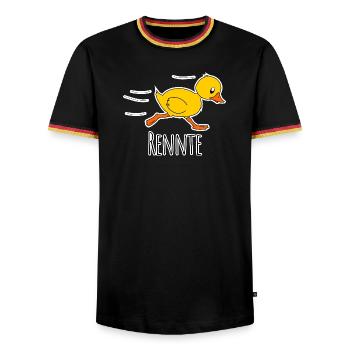 Course drôle pour joggeurs et marathon - T-shirt contrasté Homme - noir/tricolore - Devant - AI Model Male 178 light (178cm) & AI Model Male 185 light (185cm)