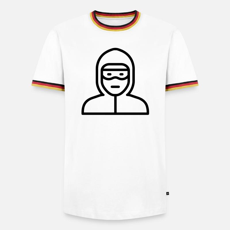 Hacker - Männer Kontrast-T-Shirt - Weiß/Dreifarbig