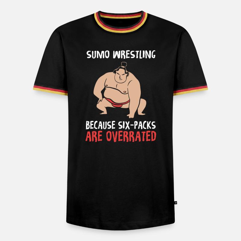 sumo - Men's Ringer Shirt - black/tricolour