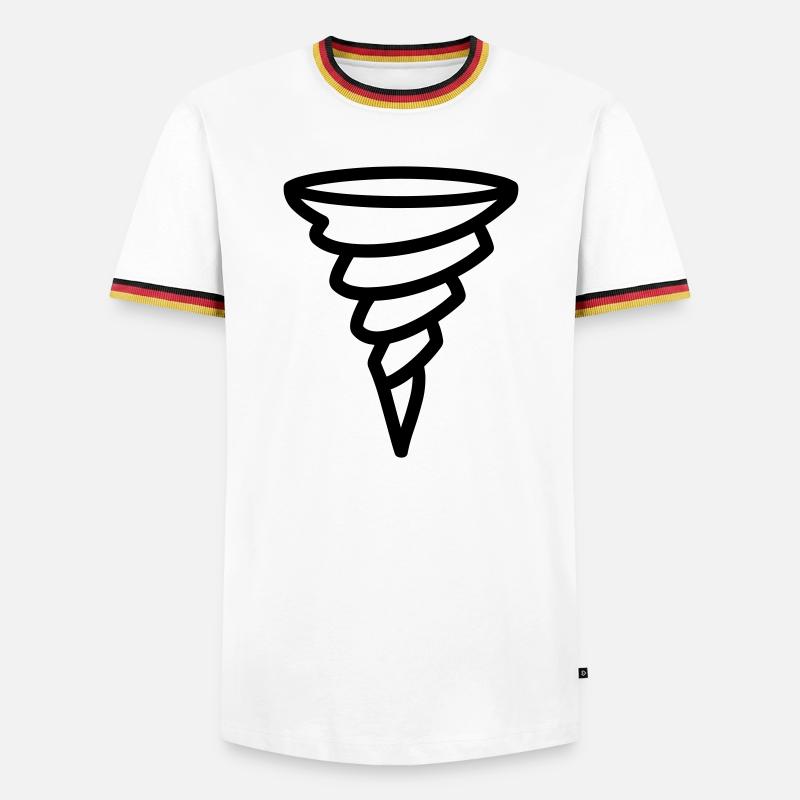 tornado - Men's Ringer Shirt - white/tricolour