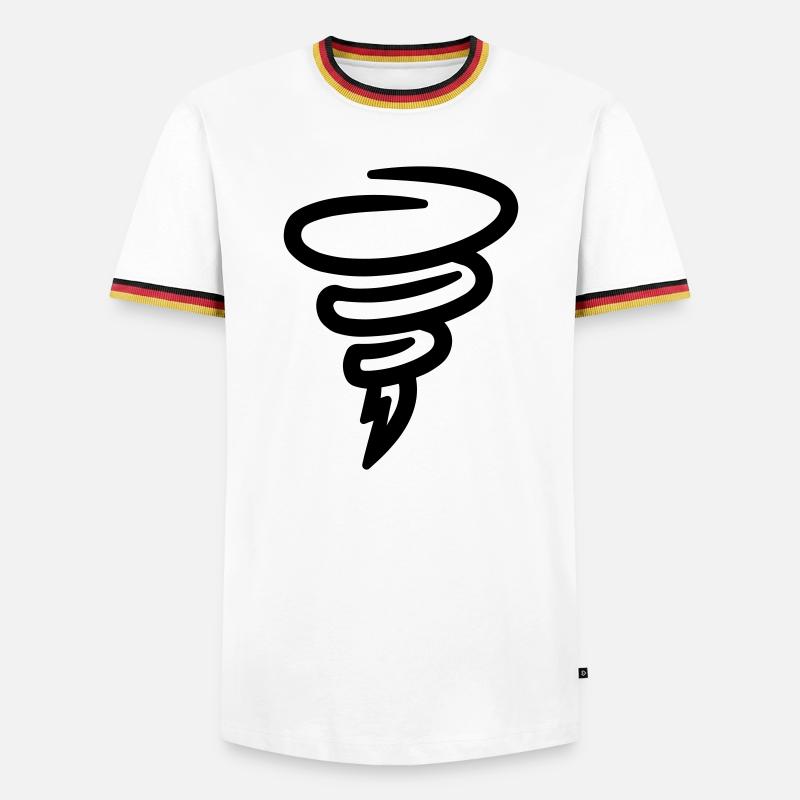 tornado - Men's Ringer Shirt - white/tricolour