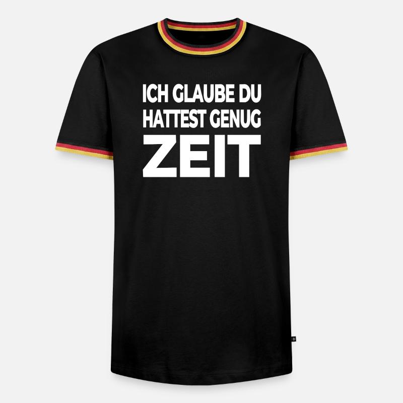 Time - Men's Ringer Shirt - black/tricolour