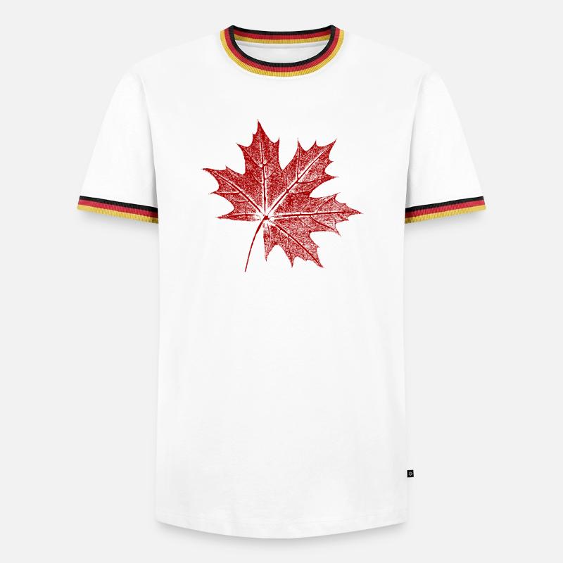 Maple leaf - Men's Ringer Shirt - white/tricolour