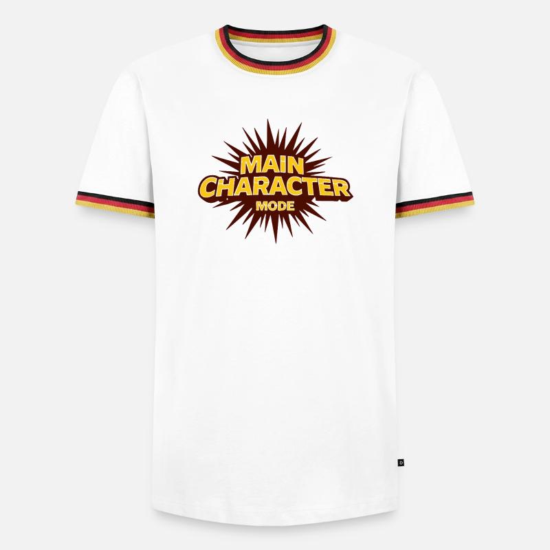 Main Character Mode – Strong Statement - Men's Ringer Shirt - white/tricolour