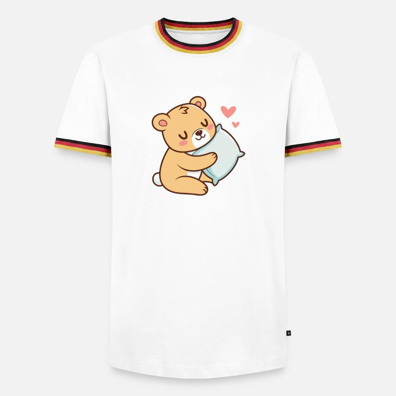 Soft Cuddle Teddy Bear - Men's Ringer Shirt - white/tricolour
