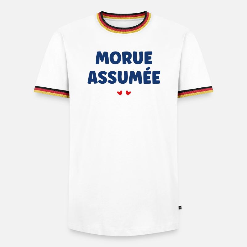 Cod vermutet: Meereshumor - Männer Kontrast-T-Shirt - Weiß/Dreifarbig
