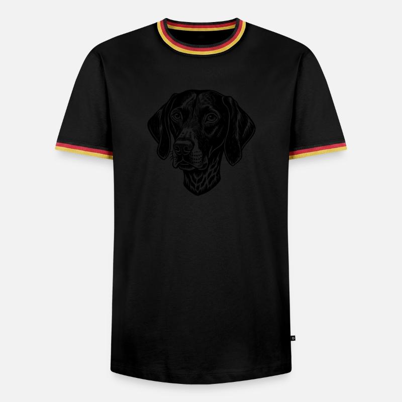 Pointer dog - Men's Ringer Shirt - black/tricolour