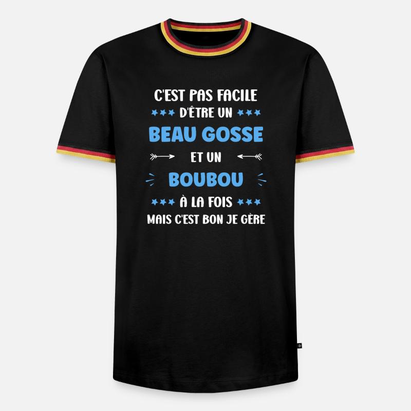 boubou - Men's Ringer Shirt - black/tricolour