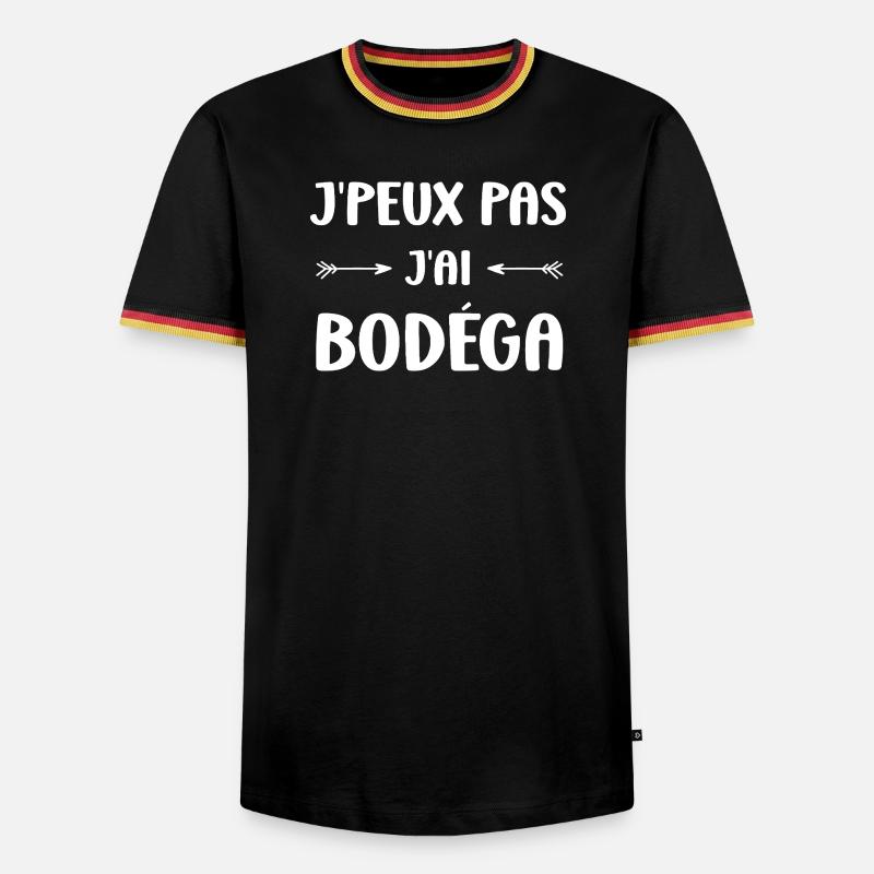 J'peux pas j'ai bodéga - T-shirt contrasté Homme - noir/tricolore