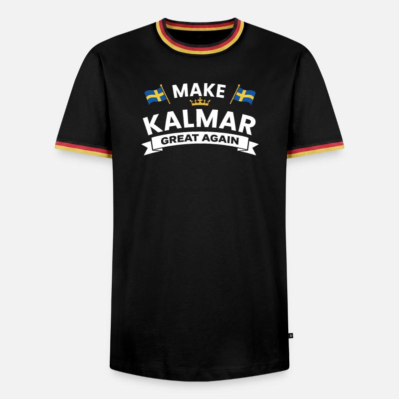 Making Kalmar great again - Men's Ringer Shirt - black/tricolour