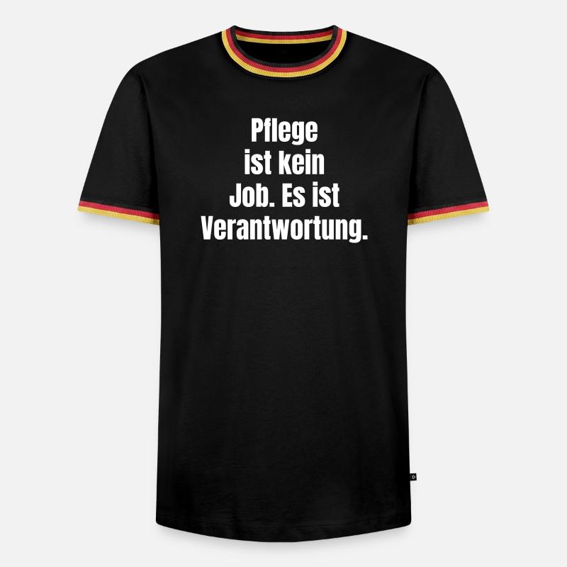 Care is responsibility - Men's Ringer Shirt - black/tricolour