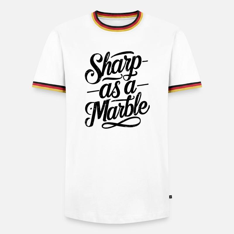 Sharp as a Marble - Männer Kontrast-T-Shirt - Weiß/Dreifarbig