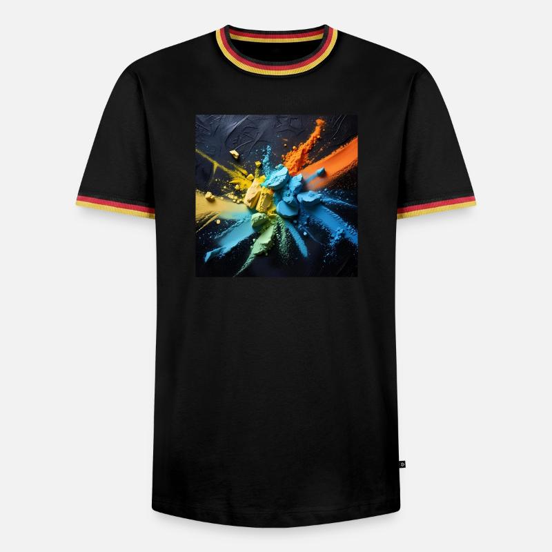 Rainbow dust explosion - Men's Ringer Shirt - black/tricolour
