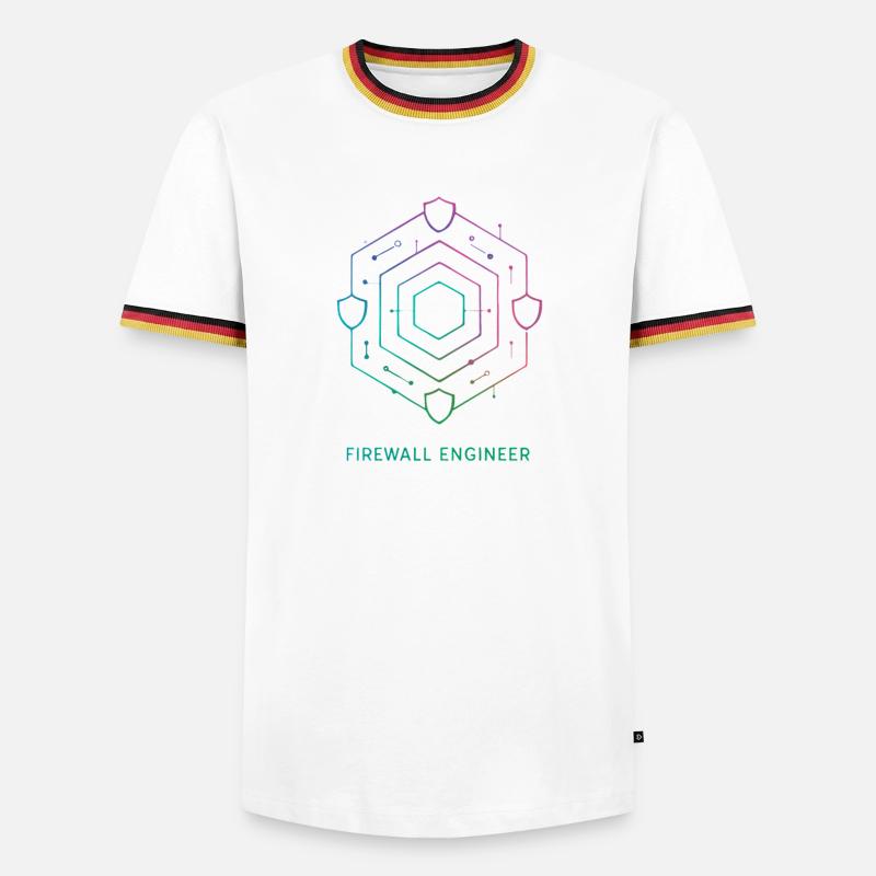 Firewall Engineer - Cybersecurity - Men's Ringer Shirt - white/tricolour