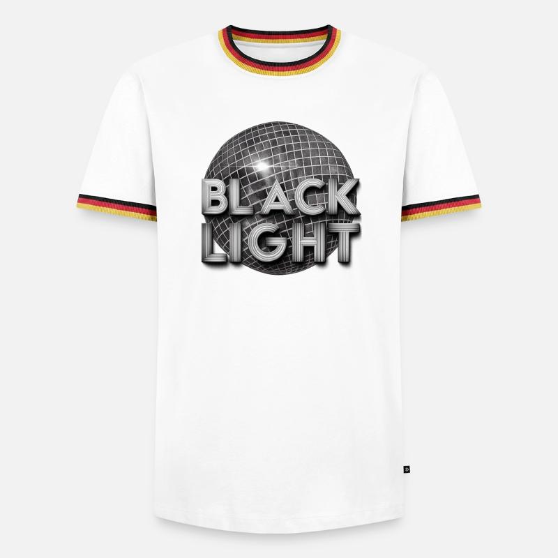 Black Light Retro Disco - Men's Ringer Shirt - white/tricolour