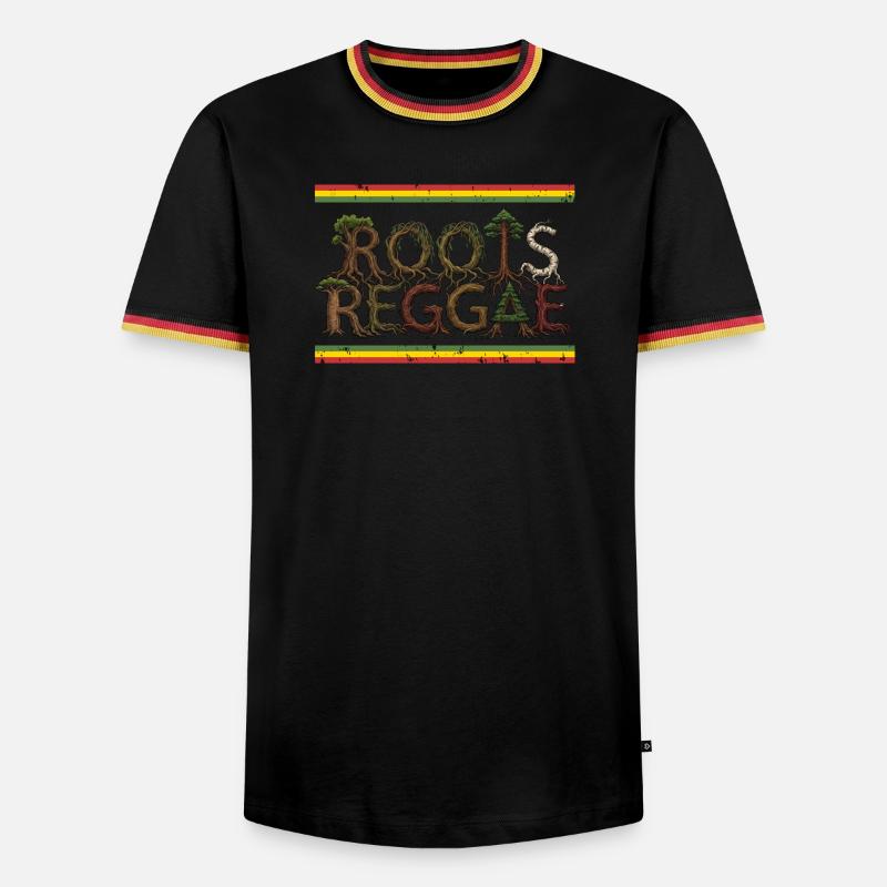 Roots Reggae Forest - Men's Ringer Shirt - black/tricolour