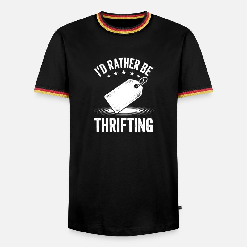 I'd Rather Be Thrifting - Men's Ringer Shirt - black/tricolour