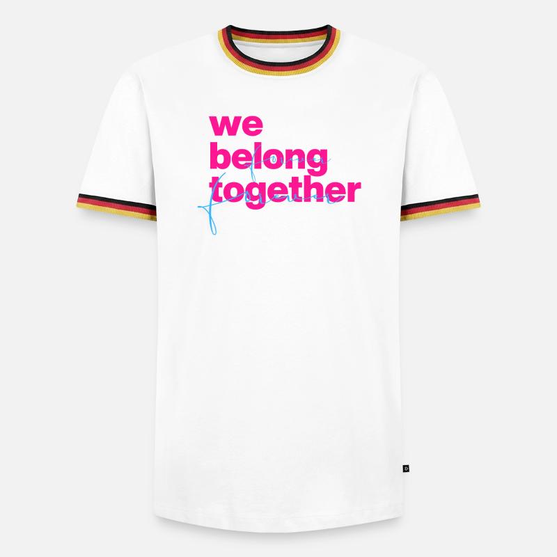 We belong together Neon Script - Men's Ringer Shirt - white/tricolour