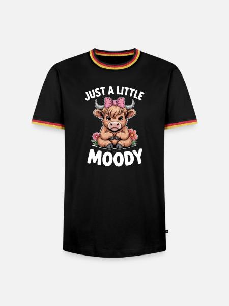 Hochlandrind Sprüche Launisch Lustiges Geschenk - Männer Kontrast-T-Shirt - Schwarz/Dreifarbig