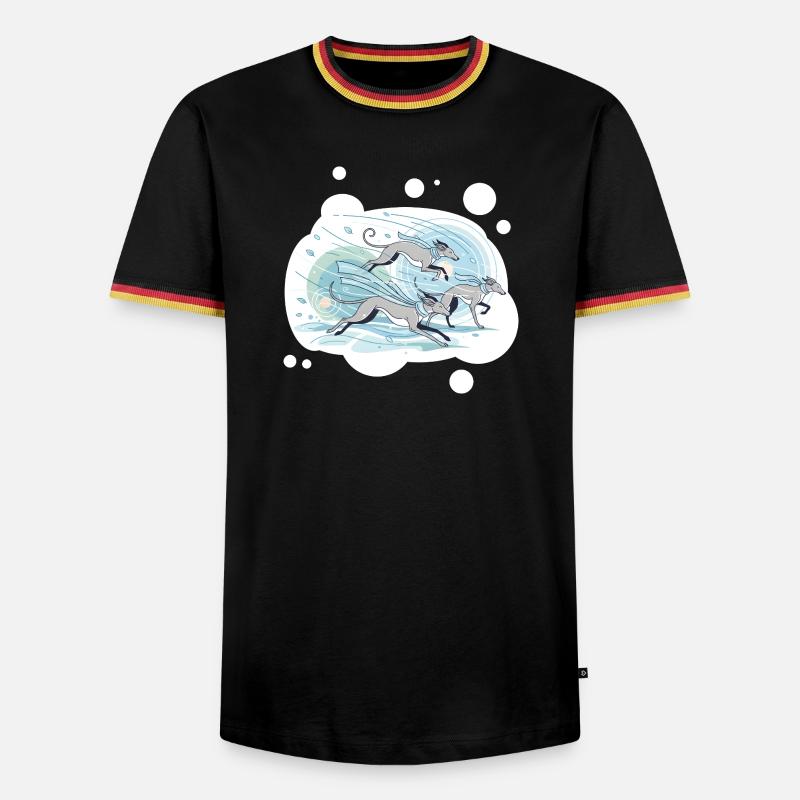 greyhounds - Men's Ringer Shirt - black/tricolour
